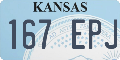 KS license plate 167EPJ