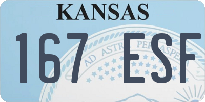 KS license plate 167ESF