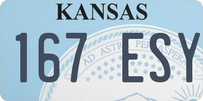 KS license plate 167ESY