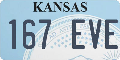 KS license plate 167EVE