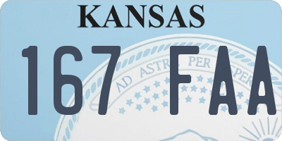 KS license plate 167FAA