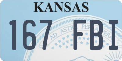 KS license plate 167FBI