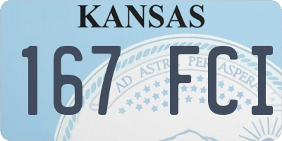 KS license plate 167FCI