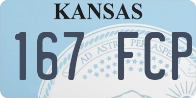 KS license plate 167FCP