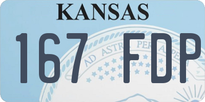 KS license plate 167FDP