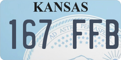 KS license plate 167FFB