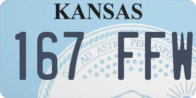 KS license plate 167FFW