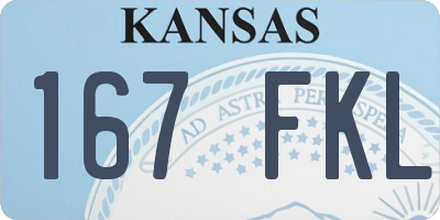 KS license plate 167FKL