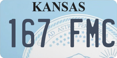 KS license plate 167FMC