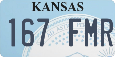 KS license plate 167FMR