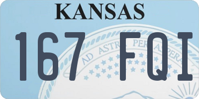 KS license plate 167FQI