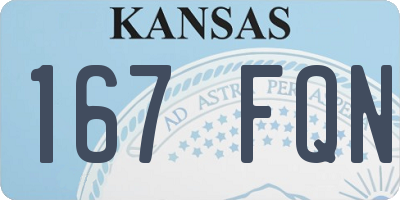 KS license plate 167FQN