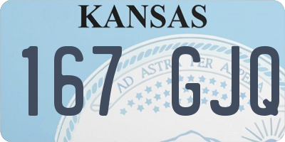KS license plate 167GJQ