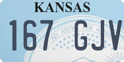 KS license plate 167GJV