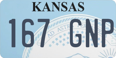 KS license plate 167GNP
