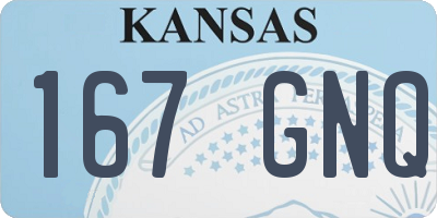 KS license plate 167GNQ
