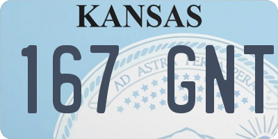 KS license plate 167GNT