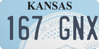 KS license plate 167GNX