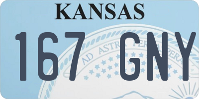 KS license plate 167GNY