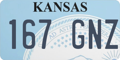 KS license plate 167GNZ