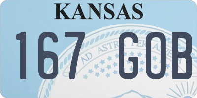 KS license plate 167GOB