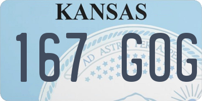 KS license plate 167GOG