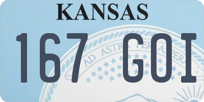 KS license plate 167GOI