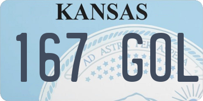 KS license plate 167GOL