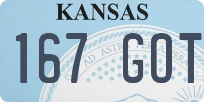 KS license plate 167GOT