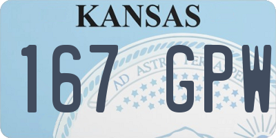 KS license plate 167GPW