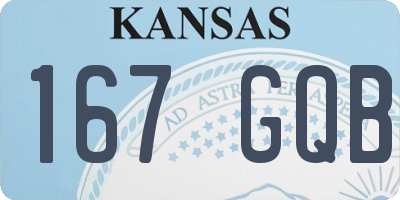 KS license plate 167GQB
