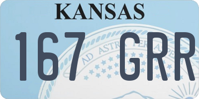 KS license plate 167GRR