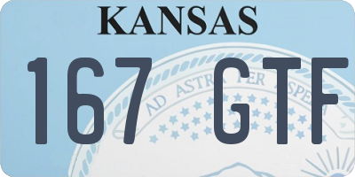 KS license plate 167GTF