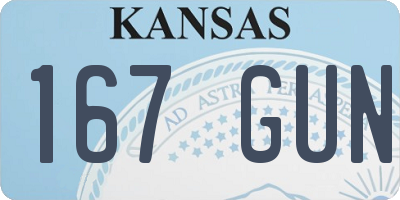 KS license plate 167GUN