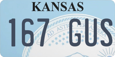 KS license plate 167GUS
