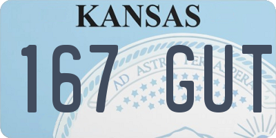 KS license plate 167GUT