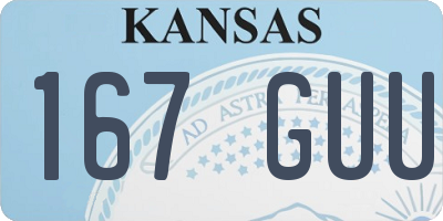 KS license plate 167GUU