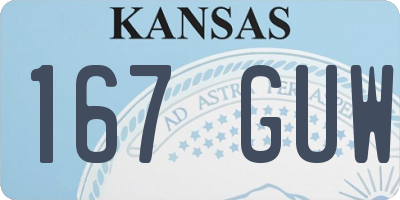 KS license plate 167GUW