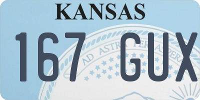 KS license plate 167GUX