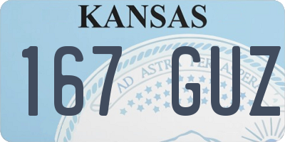 KS license plate 167GUZ