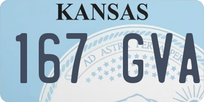 KS license plate 167GVA