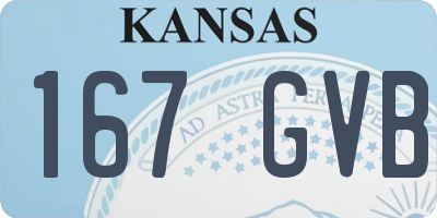 KS license plate 167GVB