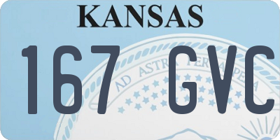 KS license plate 167GVC