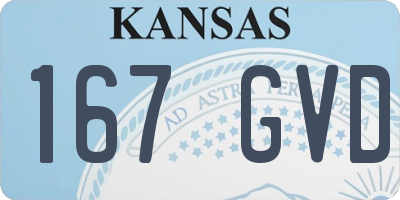 KS license plate 167GVD