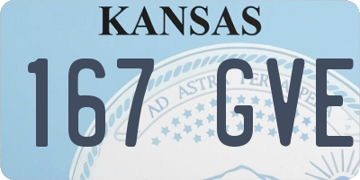 KS license plate 167GVE