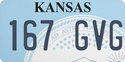 KS license plate 167GVG