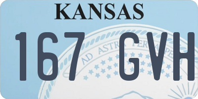 KS license plate 167GVH