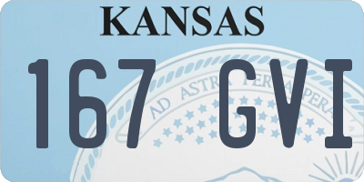 KS license plate 167GVI