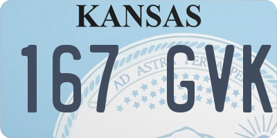 KS license plate 167GVK