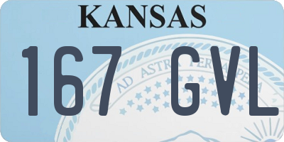 KS license plate 167GVL